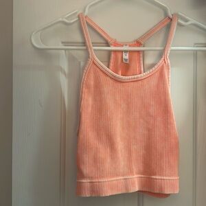 orange crop top